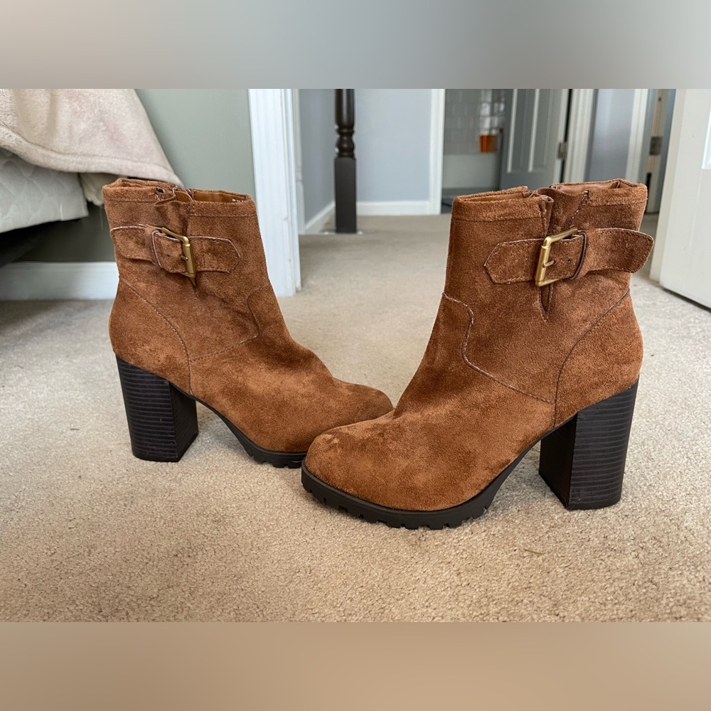 Brown Suede Ankle Boots